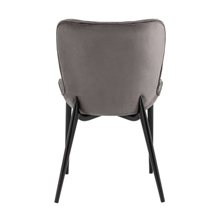 Гамми велюр темно-серый без подлокотников с мягкой спинкой ножки металл черные