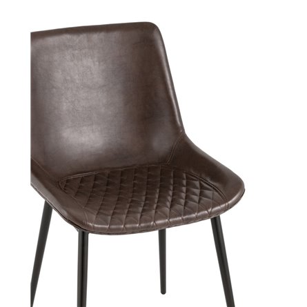 для кухни Деймон экокожа коричневый ножки металл черные