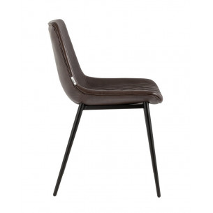 для кухни Деймон экокожа коричневый ножки металл черные