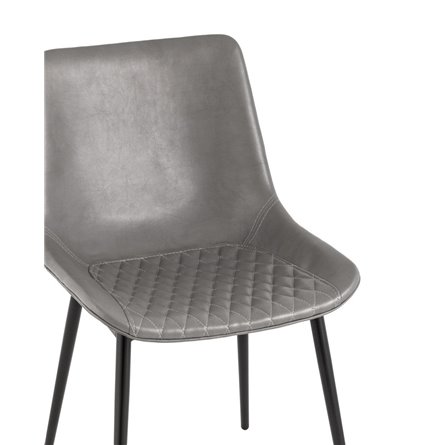 для кухни Деймон экокожа серый ножки металл черные