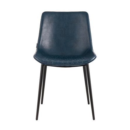 для кухни Деймон экокожа тёмно-синий ножки металл черные