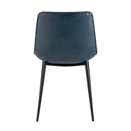 для кухни Деймон экокожа тёмно-синий ножки металл черные