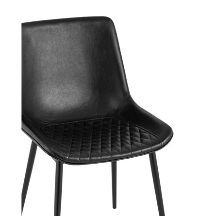 для кухни Деймон экокожа черный ножки металл черные