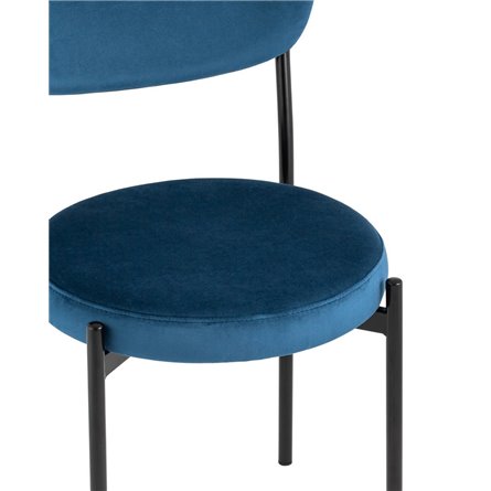 для кухни Бриф NEW велюр синий ножки черные металл