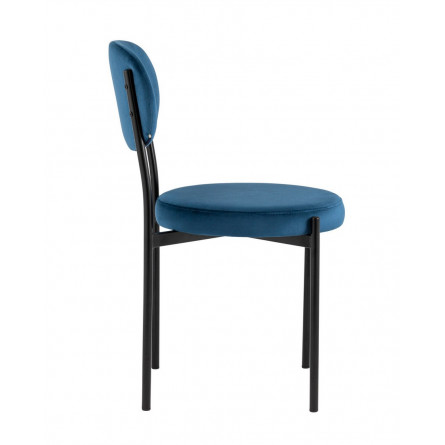 для кухни Бриф NEW велюр синий ножки черные металл