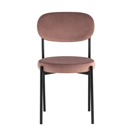 для кухни Бриф NEW велюр пыльно-розовый ножки черные металл