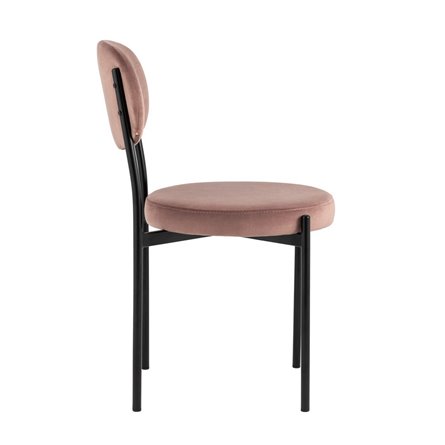 для кухни Бриф NEW велюр пыльно-розовый ножки черные металл