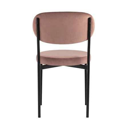 для кухни Бриф NEW велюр пыльно-розовый ножки черные металл