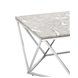 столик Авалон 122*66 серый мрамор каркас нержавеющая сталь серебро столик Авалон 122*66 серый мрамор каркас нержавеющая сталь серебро
