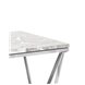 столик Авалон 61*61 серый мрамор каркас нержавеющая сталь серебро столик Авалон 61*61 серый мрамор каркас нержавеющая сталь серебро