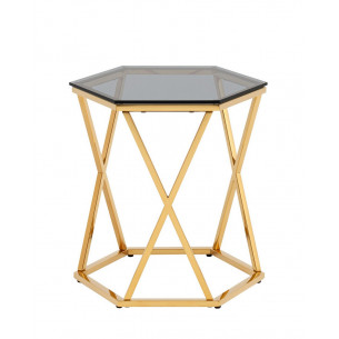 Круз 48*42 стекло smoke каркас закаленная сталь золото