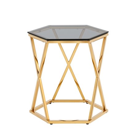 Круз 48*42 стекло smoke каркас закаленная сталь золото