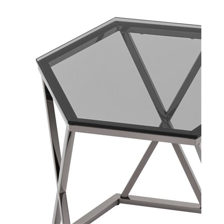 Круз 48*42 стекло smoke каркас нержавеющая сталь темный хром