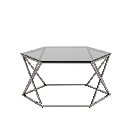 Круз 93*80 стекло smoke каркас нержавеющая сталь темный хром