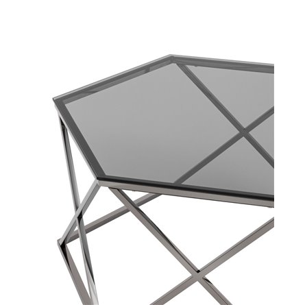 Круз 93*80 стекло smoke каркас нержавеющая сталь темный хром