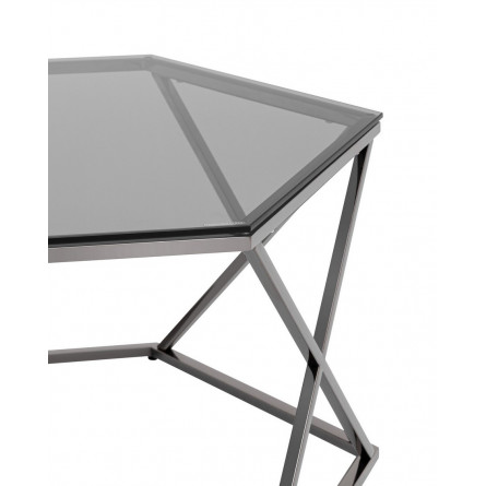 Круз 93*80 стекло smoke каркас нержавеющая сталь темный хром