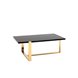 столик Тоби 109*66 черный мрамор каркас нержавеющая сталь золото