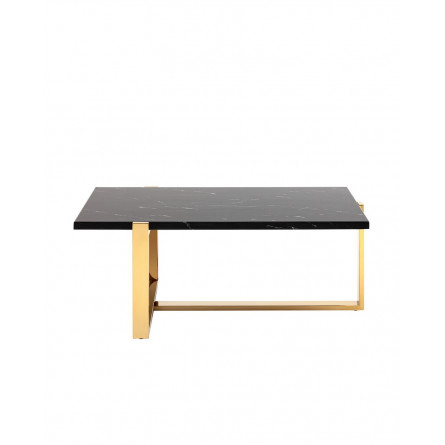 столик Тоби 109*66 черный мрамор каркас нержавеющая сталь золото