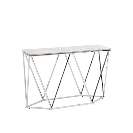 Авалон 122*41 серый мрамор каркас нержавеющая сталь серебро