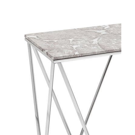 Авалон 122*41 серый мрамор каркас нержавеющая сталь серебро