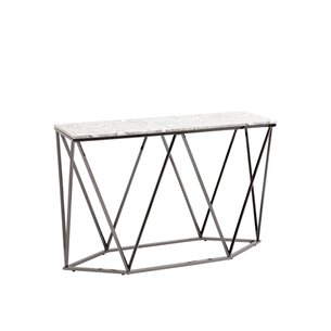 Авалон 122*41 серый мрамор каркас нержавеющая сталь темный хром