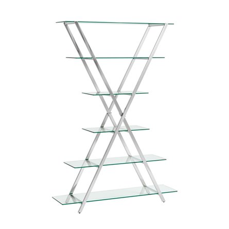 Гейт прозрачное стекло каркас сталь серебро