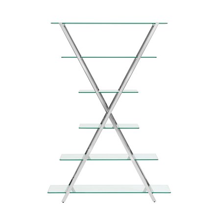 Гейт прозрачное стекло каркас сталь серебро