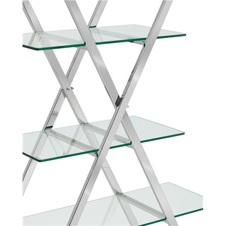 Гейт прозрачное стекло каркас сталь серебро