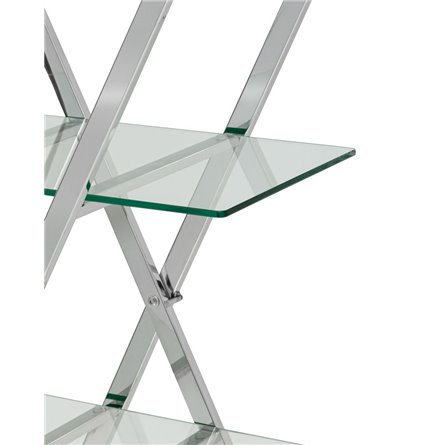 Гейт прозрачное стекло каркас сталь серебро