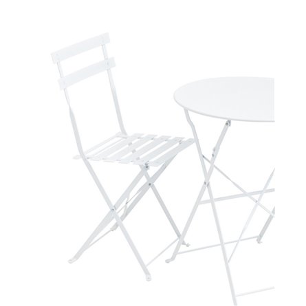 садовой мебели из стола и двух стульев Бистро белый металл