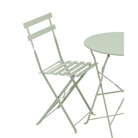 садовой мебели из стола и двух стульев Бистро светло-зеленый металл