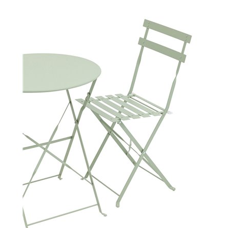 садовой мебели из стола и двух стульев Бистро светло-зеленый металл