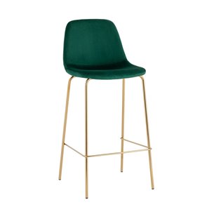 Валенсия SN велюр зеленый золотые ножки