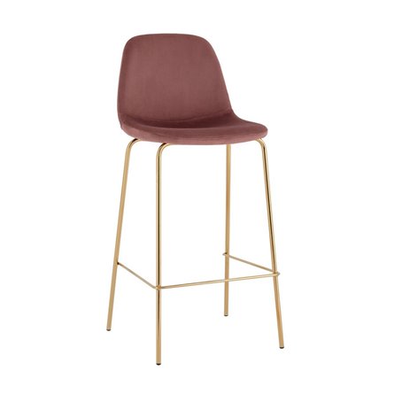 Валенсия SN велюр пыльно-розовый золотые ножки