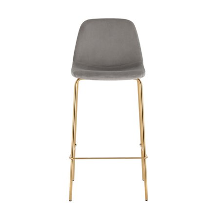 Валенсия SN велюр серый золотые ножки