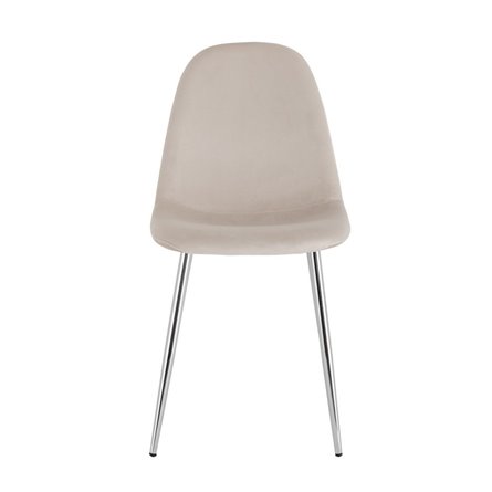 Валенсия SN велюр бежевый хромированные ножки