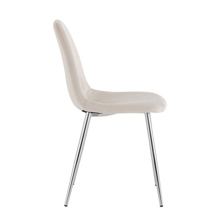 Валенсия SN велюр бежевый хромированные ножки