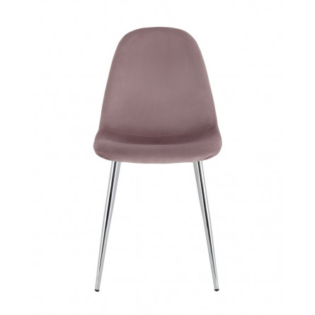 Валенсия SN велюр розовый хромированные ножки