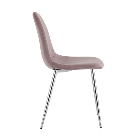 Валенсия SN велюр розовый хромированные ножки