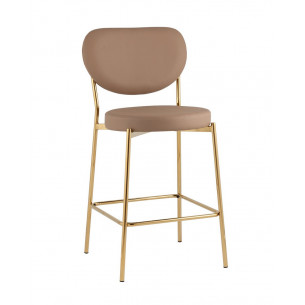 Барбара NEW экокожа бежевая золотые ножки