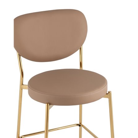 Барбара NEW экокожа бежевая золотые ножки