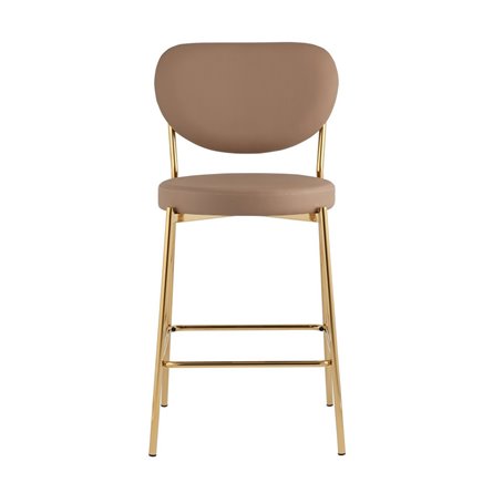 Барбара NEW экокожа бежевая золотые ножки