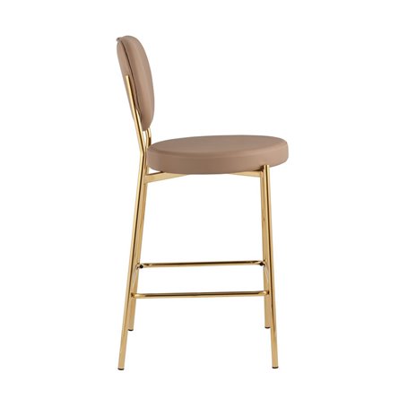 Барбара NEW экокожа бежевая золотые ножки