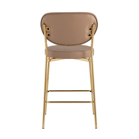 Барбара NEW экокожа бежевая золотые ножки