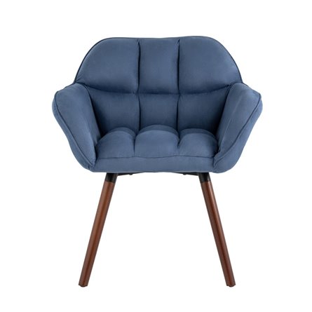 Брайан глубокий синий обивка искусственная замша ножки из массива дерева