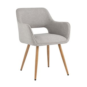 Кромвель II серый обивка плотная ткань, металлические ножки