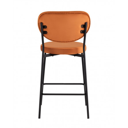 Барбара NEW велюр терракотовый со спинкой, ножки черные металл