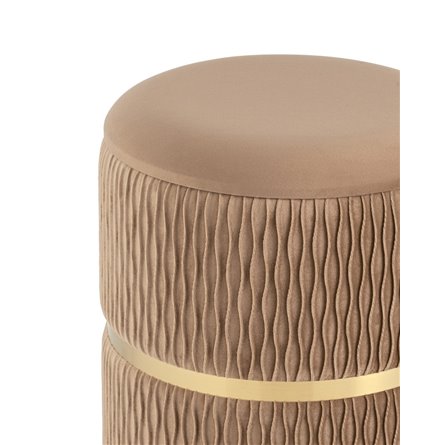 Джесси с ящиком велюр бежевый с декоративным золотым ободком