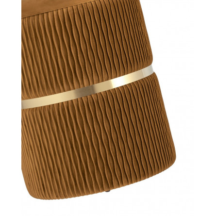 Джесси с ящиком велюр горчичный с декоративным золотым ободком