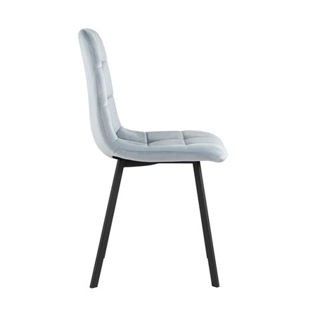 Chilly велюр серо-голубой ножки металлические плоской формы